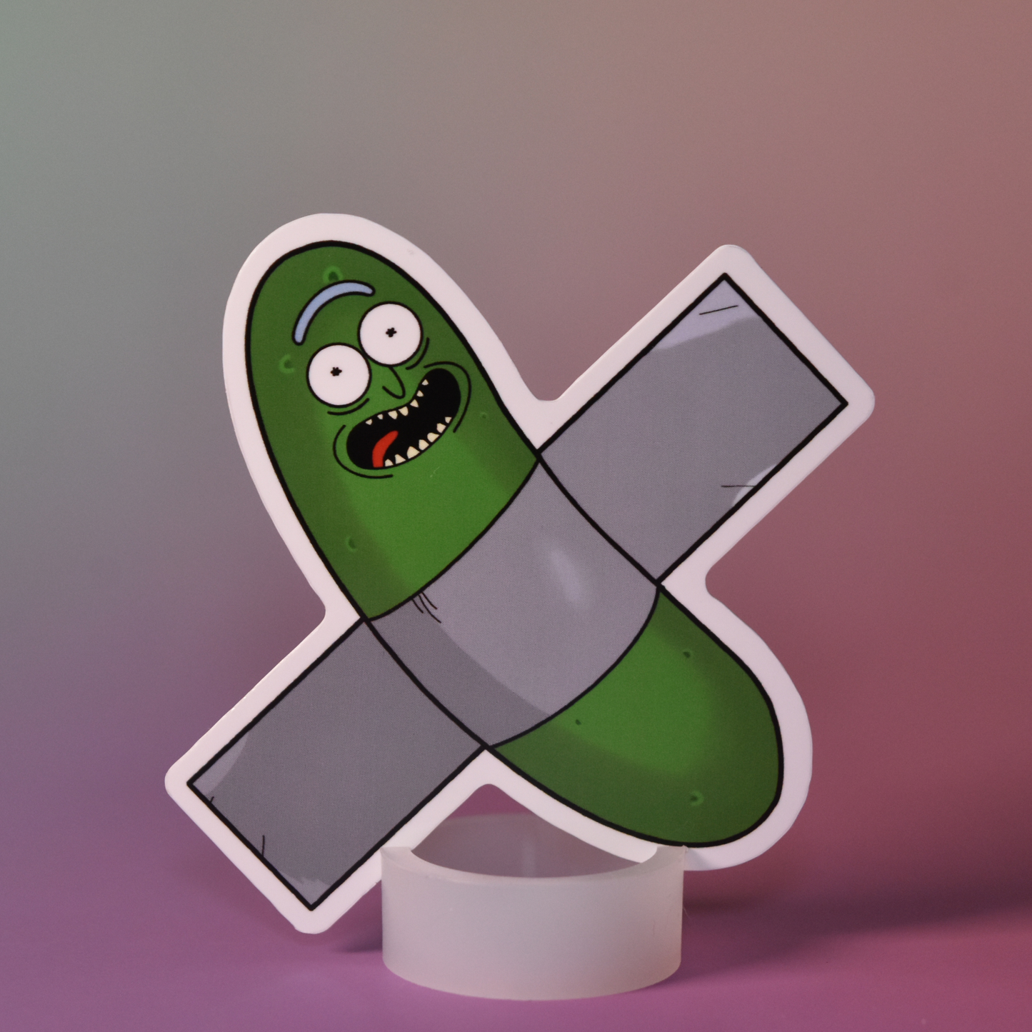 Happy / Mad Pickle Rick Sticker | Rick and Morty