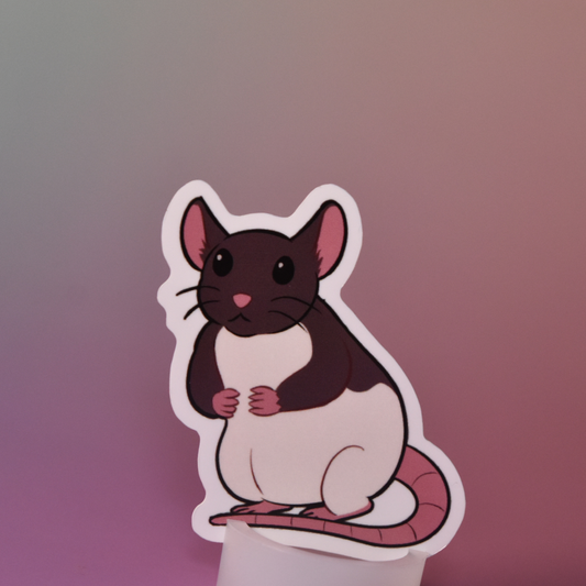 Standing rat sticker