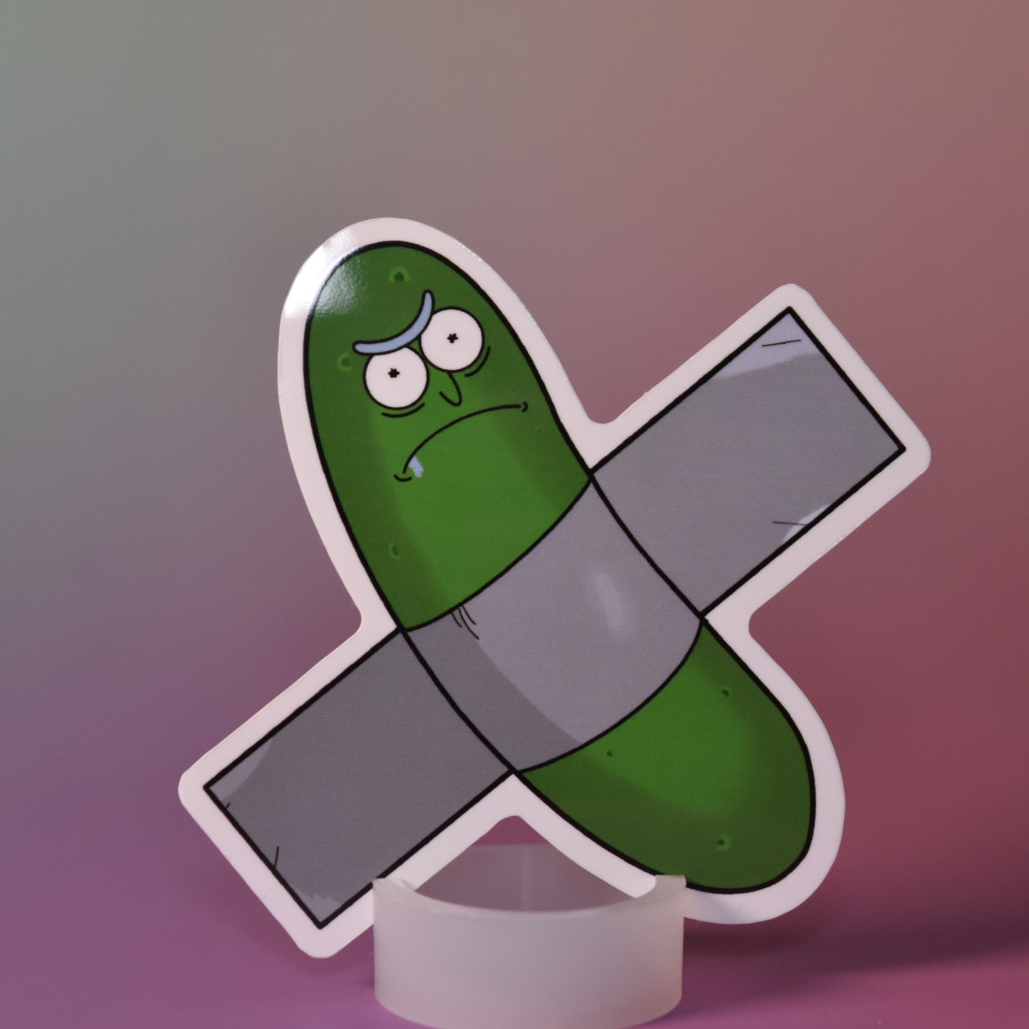 Happy / Mad Pickle Rick Sticker | Rick and Morty