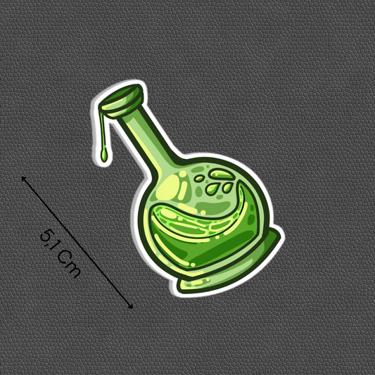 Green Magic Potion Bottle Sticker