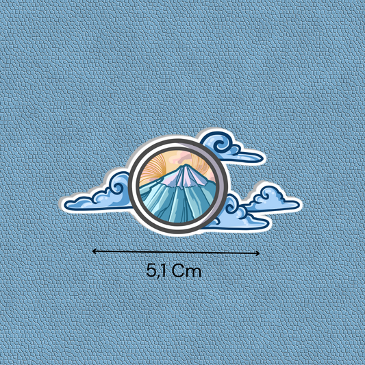 Mount Fuji with clouds Sticker