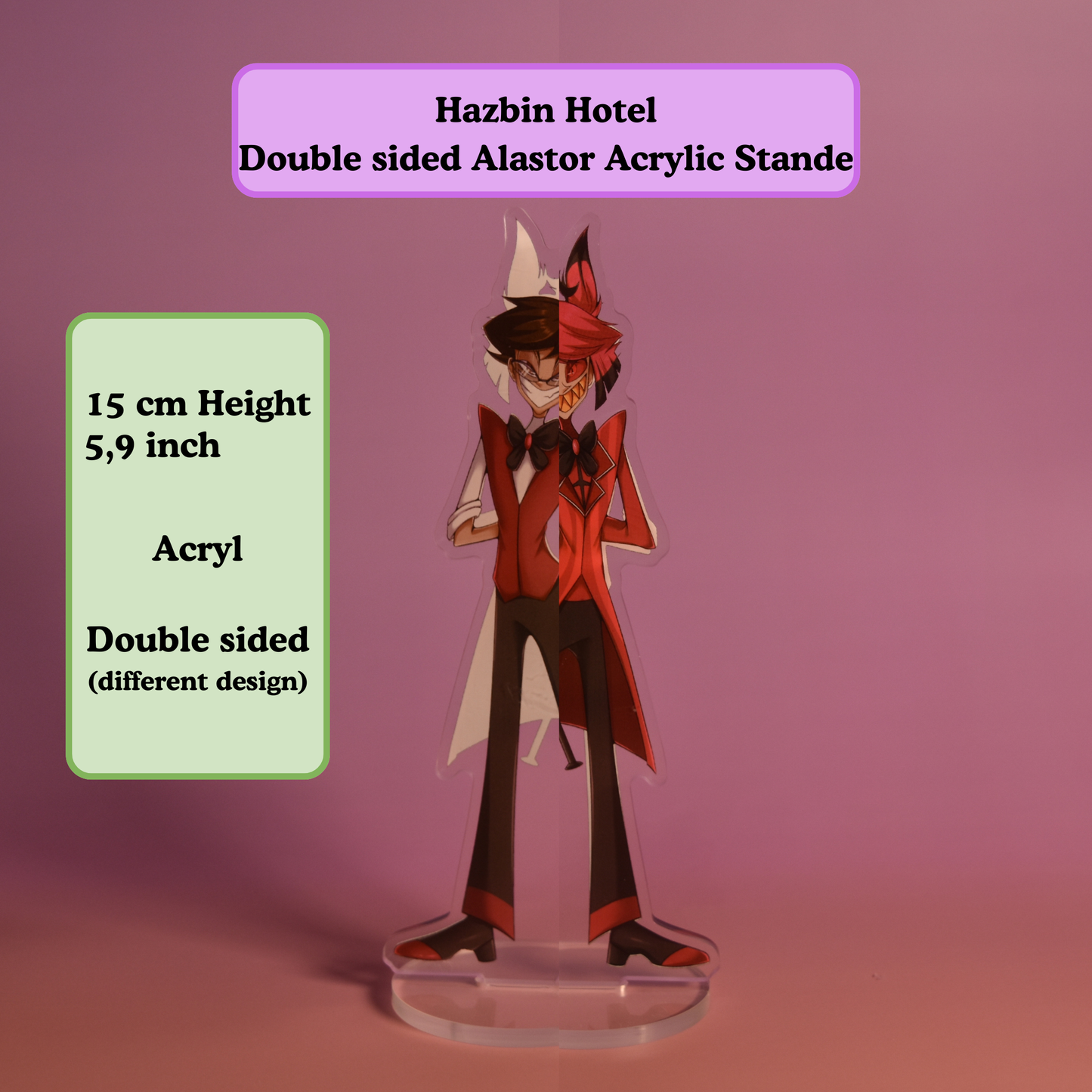Alastor Stande Double Sided | Hazbin Hotel