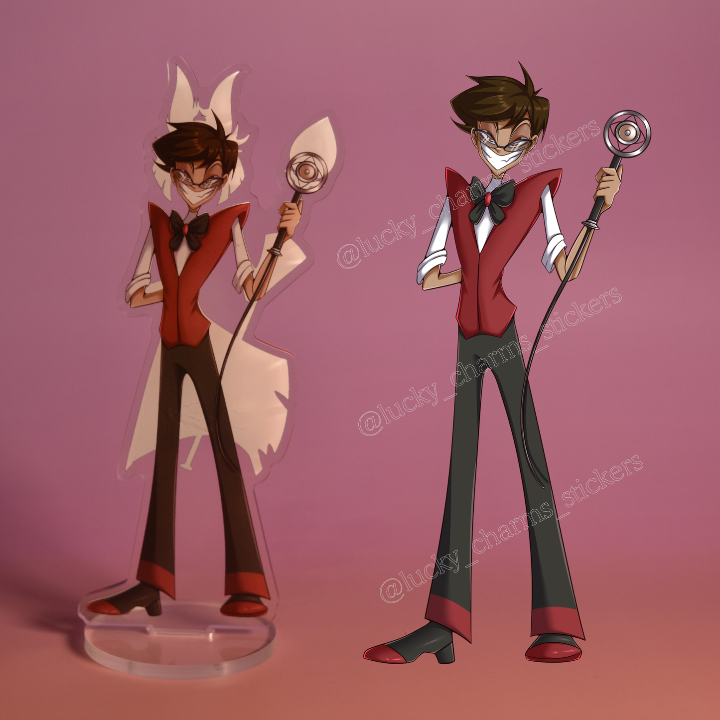 Alastor Stande Double Sided | Hazbin Hotel