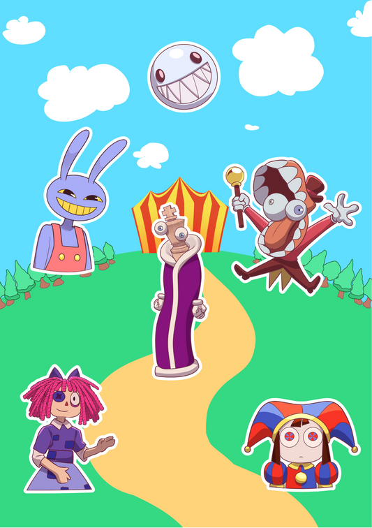 The Amazing Digital Circus Stickersheet